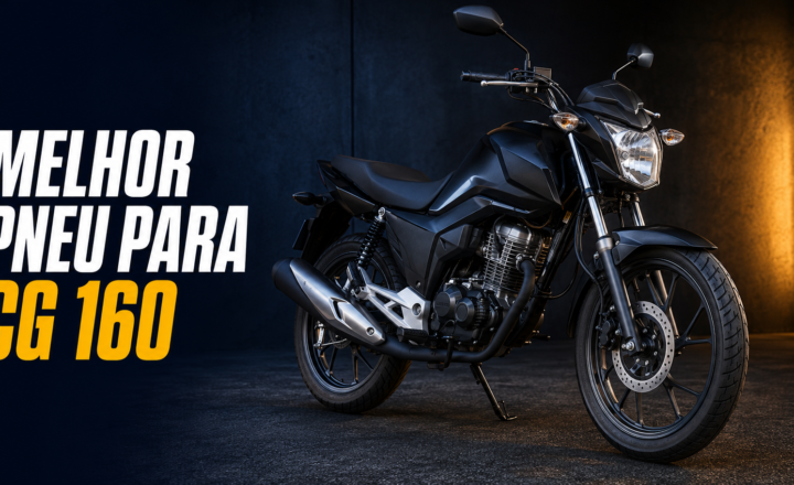 Moto urbana com pneus novos em capa sobre o melhor pneu para CG 160