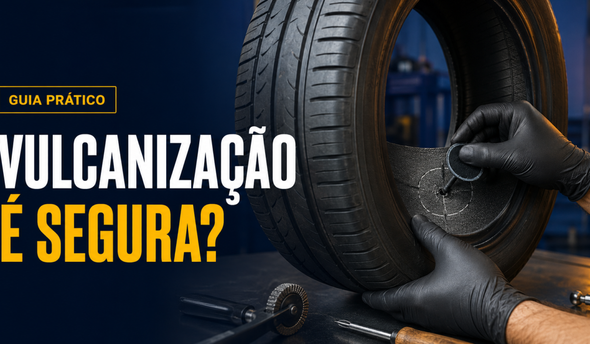 Vulcanização de pneu é segura quando o reparo interno é feito na banda de rodagem
