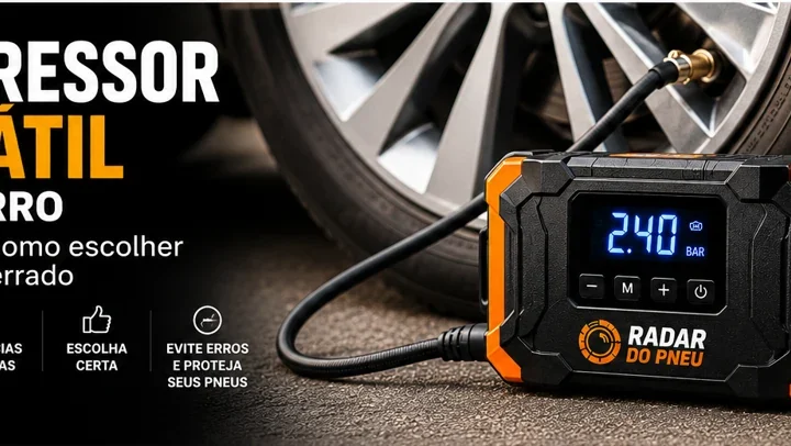 Compressor portátil para carro calibrando pneu