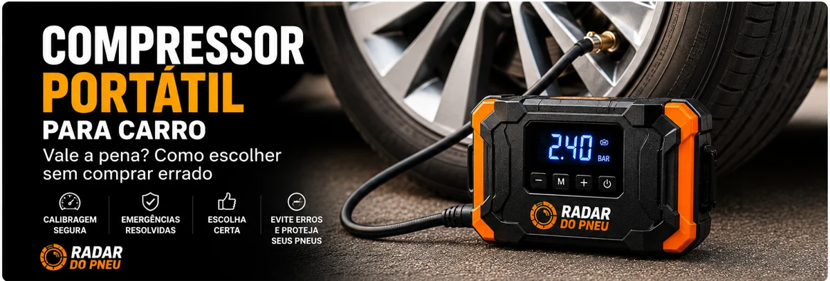 Compressor portátil para carro calibrando pneu